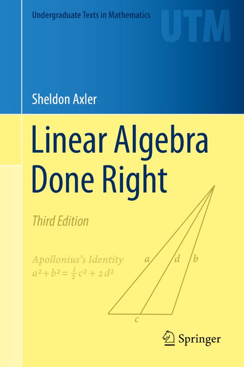 Book cover of Linear
Algebra Done
Right